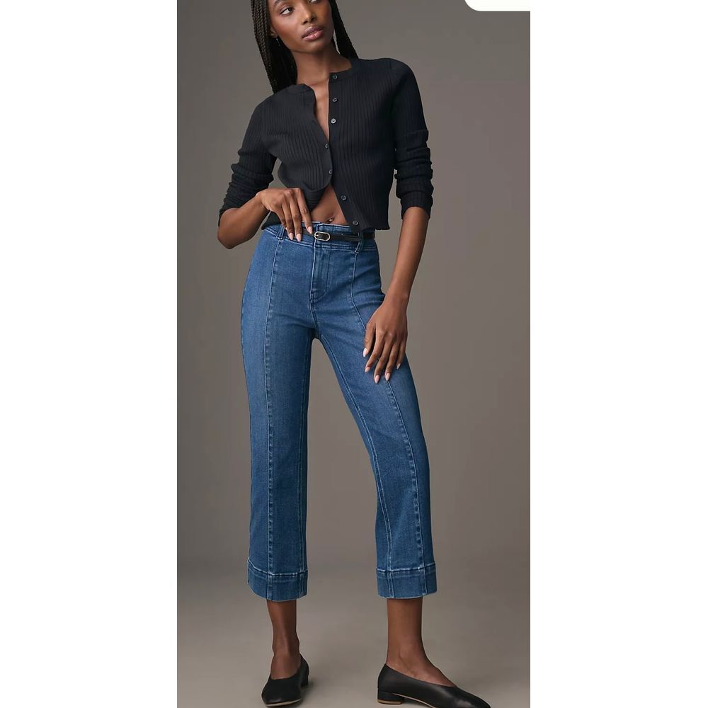 Pilcro Slim 70s‎ High-Rise Crop Flare Jeans Size 27